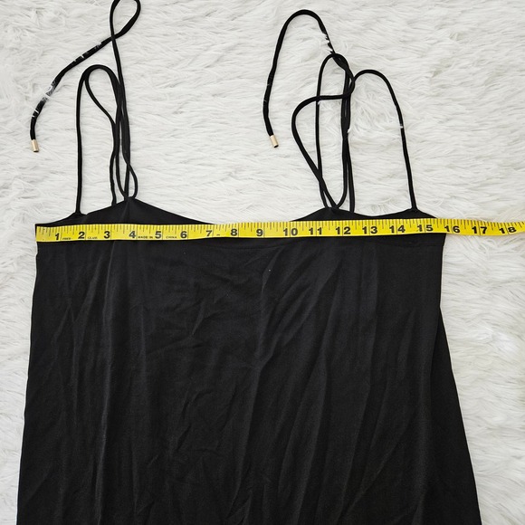 Wolford Women's Black Shiny Viscose Square Neck Strappy Maxi Tube Dress. Size S - Picture 7 of 8